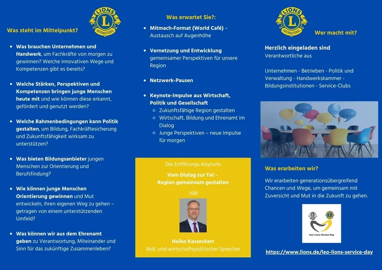 Leo Lions Service Day 2026 Flyer Seite 2