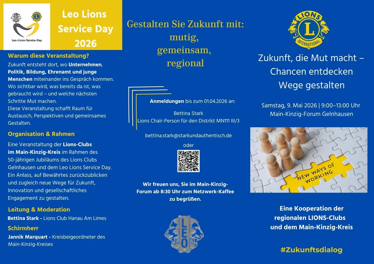 Leo Lions Service Day 2026 Flyer Seite 1
